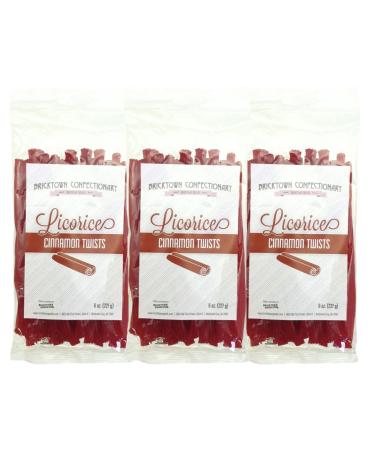 Cinnamon Licorice Candy, Bulk 3 Pack, Fat Free, Healthy Old Fashioned Gourmet Licorice Twists, A Must Try Snack with Unique Flavor, 1.5 lbs Total Cinnamon 8 Ounce (Pack of 3) - Buy Online on GoSupps.com