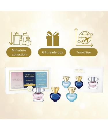 Versace 3 Pcs Mini Set For Women (Individual Box): Dylan Turquoise 5 Ml Eau De Toilette + Dylan Blue 5 Ml Eau De Parfum + Bright Crystal 5 Ml Eau De Toilette Eros Dylan Blue Eau Fraiche - Buy Online on GoSupps.com