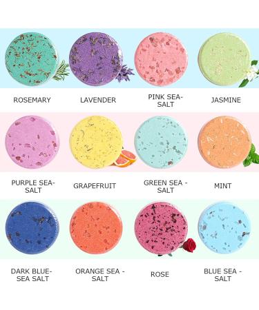RoseFlower Shower Steamers Aromatherapy Set of 12 Natural Bath Bombs with Lavender/Rosemary/Jasmine/Rose/Grapefruit etc Scents for Home Spa Birthday Anniversaries Gift for Women Men #3 - Buy Online on GoSupps.com