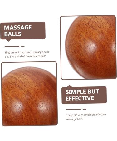 Abaodam 2st Health Ball Handball - Premium Wooden Baoding Massage Balls for Foot Muscle Relief | Physically Enhanced Spiked Roller | 5.5x5.5cm Rosewood Red - Buy Online on GoSupps.com