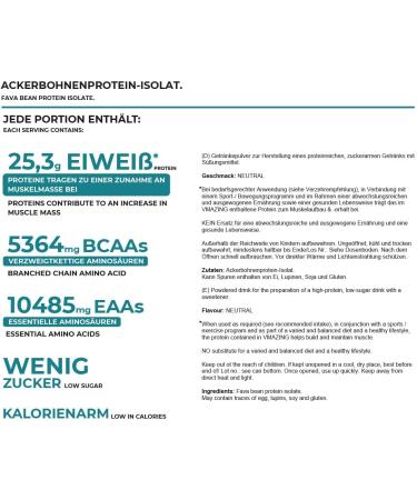 Vmazing90 Vegan Protein Isolate 1kg | Acker Beans & Fava Bean Protein Powder | Additive-Free Neutral Flavor | International Shipping - Buy Online on GoSupps.com