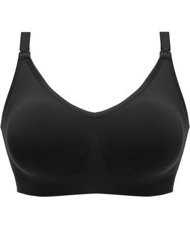 Bravado! Body Silk Seamless Nursing Bra 1401 L Black - Comfort and Support for Nursing Moms - Buy Online on GoSupps.com