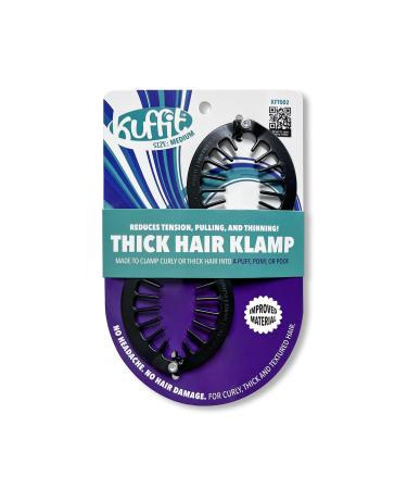 Kuffit Thick Hair Klamp MEDIUM - Hair Clamp for All Curly and Natural Hair Types 2 Pieces