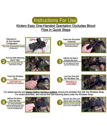 Tourniquets 2 Pack Emergency Outdoor Tourniquet First Aid Tactical Life Saving Hemorrhage Control Single-handed Operation of Hemostatic Bandage - Buy Online on GoSupps.com