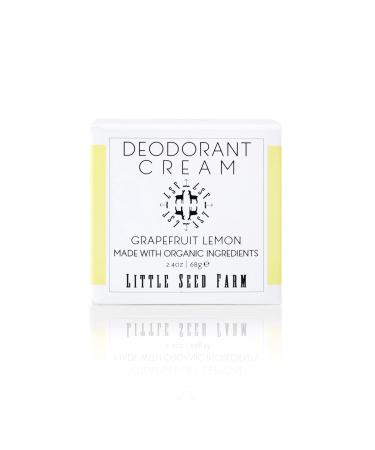 Little Seed Farm All Natural Deodorant Cream Aluminum Free Deodorant for Women or Men 2.4 Ounce - Grapefruit Lemon + Applicators Bundle - Buy Online on GoSupps.com