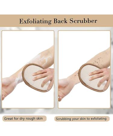 Natural Egyptian Shower Loofah Sponge | 2PCS Exfoliating Body Scrubber Pad for Men & Women | Healthy Bath Massage Brush Loofah - Buy Online on GoSupps.com