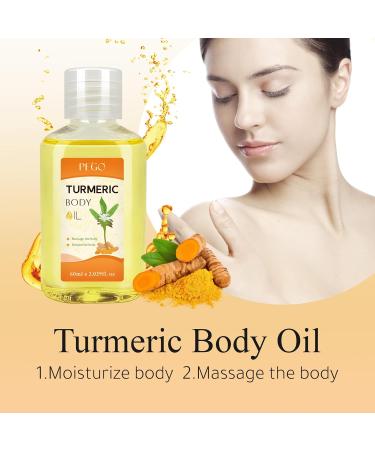 PEGO Turmeric Body Oil for Adults,Deep Moisturizing Massage Oil,Multi-Use for Face, Leg, Body, Hair Care, Foot & Buttock, Natural Turmeric Infused for Dry Skin Reliefs (2Pack) 2.03 Fl Oz (Pack of 2) - Buy Online on GoSupps.com