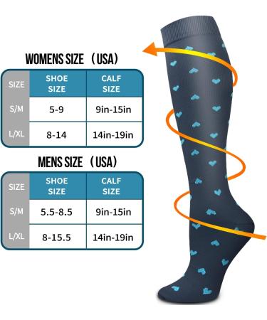 Bluemaple Copper Compression Socks for Men & Women - 6 Pairs | Best for Running Sports Hiking Travel & Pregnancy (L-XL) - Buy Online on GoSupps.com
