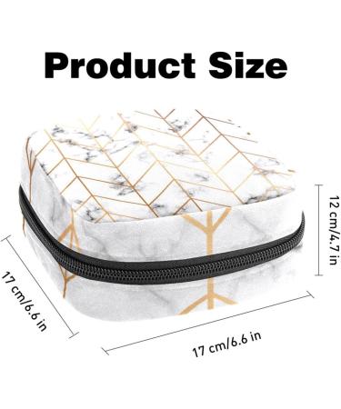Stylish White Marble Storage Bags for Women's Bandages & Menstrual Essentials - Portable Multi-Colored Organizer for School & Office - Buy Online on GoSupps.com