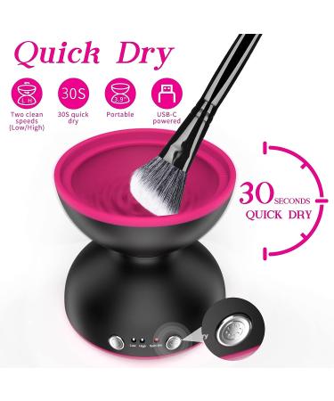 Mamgoak Electric Makeup Brush Cleaner & Dryer with Cleaning Solution - Portable & Automatic USB Cosmetic Tool for All Size Brushes - Buy Online on GoSupps.com