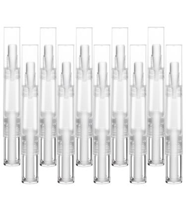 UPZIGS 10 pack 5ml Cuticle Oil Pen Empty  Nail Oil Twist Pen with Brush  Eyelash Growth Liquid Tube  Cosmetic Lip Gloss Container 10 Count (Pack of 1)