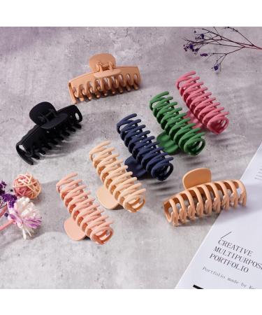 LUXRIT Hair Clips For Women | 3.5 Inch Medium Large Claw Clips for thick hair | 8 Pcs Hair Clips Women | Perfect Colorful series of hair styling accessories for women - Buy Online on GoSupps.com