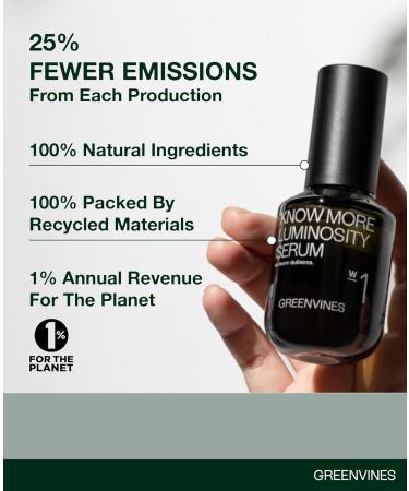 Greenvines Luminosity Anti-Aging Serum | Hydrating & Brightening for Sensitive Skin | 0.3 Fl oz - Smooth Radiant Complexion - Buy Online on GoSupps.com