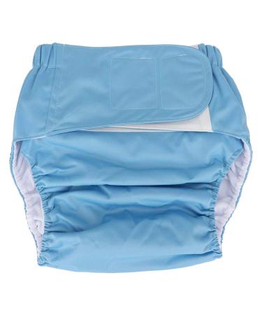 Adult Pocket Nappy Reusable Cloth Diaper Pocket Nappy Adult Diapers Adult Care Diaper for Elderly Incontinence for Pocket Nappies Care Protective Underwear(Blue)