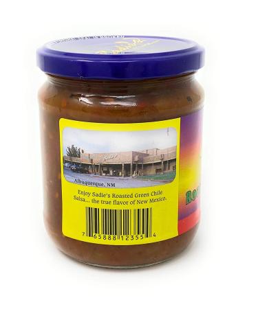 Sadie's of New Mexico Roasted Green Chile Hot Salsa 16oz - Authentic Southwest Flavor - Buy Online on GoSupps.com