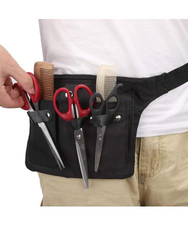 Multi-Functional Portable Scissors Waist Bag & Hairdressing Tool Storage - Ideal for Combs & Clips - Black - Buy Online on GoSupps.com