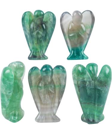 Shop Lovionus89 Green Fluorite Angel Statue - Hand-Carved Healing Crystal Decoration (5cm/50mm) | International Shipping Available - Buy Online on GoSupps.com