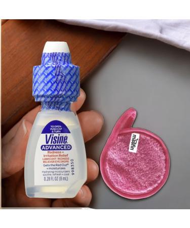 Advanced Relief Eye Drops - Hydrating Moisturizer for Dry Eyes & Makeup Cleansing Cloth Bundle | 0.28 Fl Oz - Buy Online on GoSupps.com