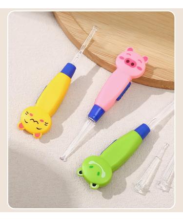 2 Pcs Cute Flashlight Earpick Earwax Cleaning and Removal Tools Light Led Earpick Wax for Adults and Children Ear Safe (Yellow Kitten Pink Bunny) - Buy Online on GoSupps.com