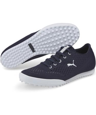 PUMA Women's Monolite Fusion Slip-on Golf Shoe - 40.5 EU Navy Blazer & Puma White | International Shipping Available - Buy Online on GoSupps.com