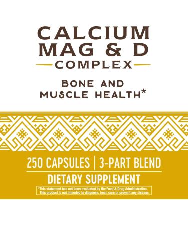 Nature's Way Calcium Magnesium & Vitamin D Complex - 250 Capsules for Strong Bones - Buy Online on GoSupps.com