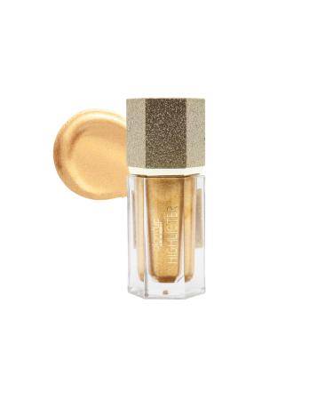 Glam'Up Paris Liquid Highlighter - Light Liquid Highlighter - Beauty Glow Highlight - Waterproof Highlighter for Face or Body - Cream Texture - Long-Lasting - No. 1 - Gold