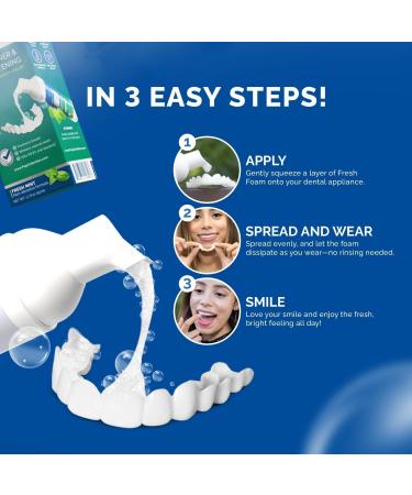 Aligner & Retainer Cleaner Foam Dry Mouth Relief, Compatible with Invisalign, Aligners, Retainers, Mouth Guards, Night Guards, Veneers, Whitens, Freshens, 3% Hydrogen Peroxide, Mint - 50ml, 2 PC Mint 1.7 Fl Oz (Pack of 2) - Buy Online on GoSupps.com