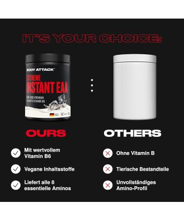  Body Attack Body Attack Nutrition - Extreme Instant Eaa (500g) - EAA - 9461mg EAA - Ice Tea Peach - Buy Online on GoSupps.com