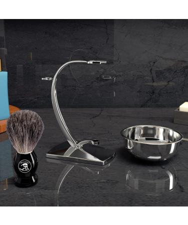 Eravor Luxury Wet Shaver Set | Synthetic Brush Stainless Steel Rack & Bowl | Perfect Father's Day Gift for Husband & Dad - Buy Online on GoSupps.com