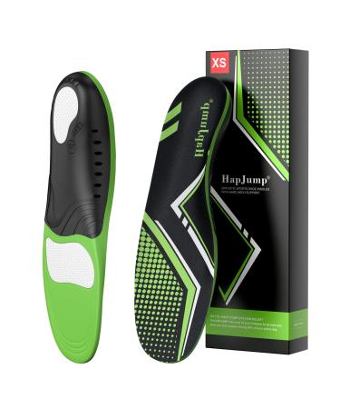 Plantar Fasciitis Pain Relief Feet Insoles Orthotics Arch Support Insoles with Motion Control Shoe Inserts Work Boot Flat Feet Comfortable for Men and Women Improve Balance XS XS (Men 4.5-6.5/Women 5.5-7.5) Green