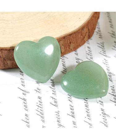 Soulful Healing Green Aventurine Crystal Heart Pocket Stones - 20mm (2pcs) for Reiki, Meditation, and Stress Relief - Buy Online on GoSupps.com