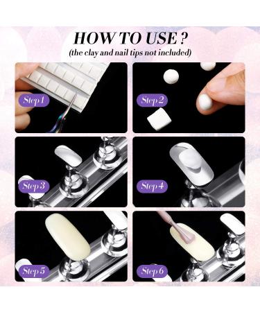 Blulu 6 Sets Nail Tips Stand Holder - Magnetic Acrylic Nail Practice Display for DIY Nail Salon - Silver - Buy Online on GoSupps.com
