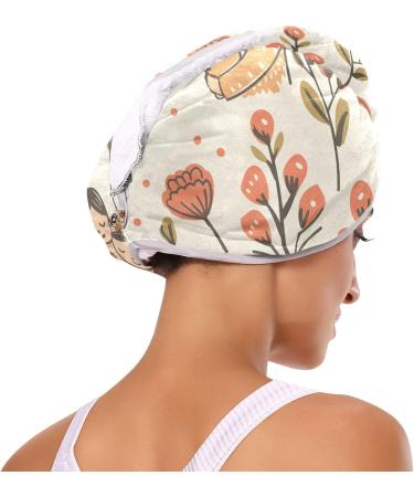 Super Absorbent Mother's Day Flowers Hair Towel 2 Pack | Quick Dry Hair Turbans for Women & Girls - Buy Online on GoSupps.com
