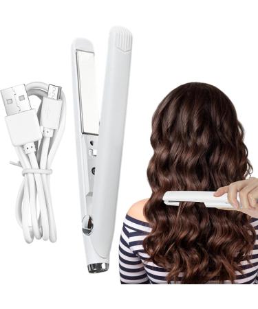 Flat Iron - Portable 2 in 1 Hair Straightener & Curling Iron | USB Powered Travel Flat Irons for Short Hair & Curls | International Shipping - Buy Online on GoSupps.com