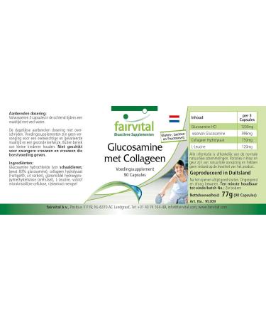 Fairvital | Glucosamine + Collagen - Highly Dosed - 90 Capsules - Buy Online on GoSupps.com