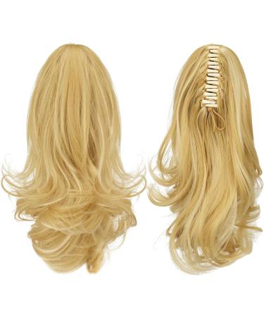 Sofeiyan 13 Long Curly Ponytail Extension - Ash Blonde & Bleach Blonde - Natural Synthetic Hairpiece for Women - Buy Online on GoSupps.com
