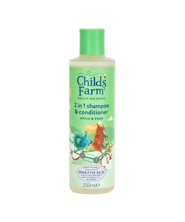 Childs Farm 2 in 1 Hair Shampoo and Conditioner Gentle Tear Free Apple and Pear Fragrance Children Kids Baby 250ml