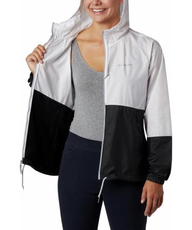 Columbia Flash Forward Windbreaker Jacket M White Black 101 - Lightweight & Stylish - Buy Online on GoSupps.com