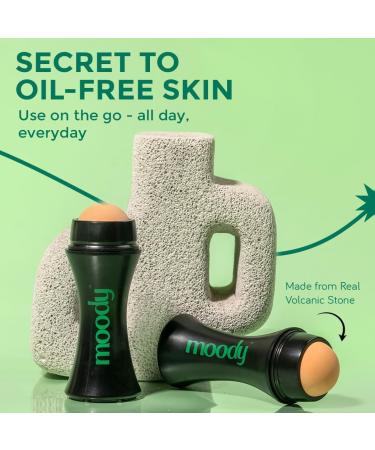 Moody Instamatte Mattifying Oil-Absorbing Volcanic Roller Reusable Facial Skincare Tool Oil Control Roller for Oily Skin Care Mattifying Face Roller - Buy Online on GoSupps.com