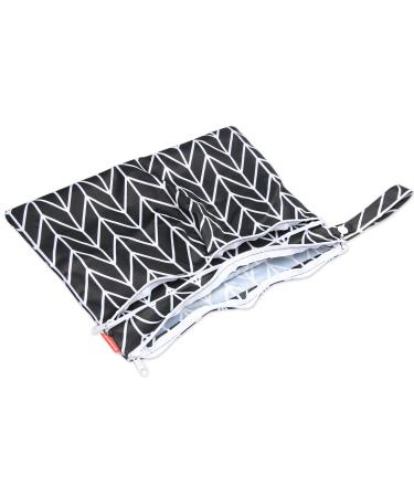 DAMERO 2pcs Travel Wet and Dry Bag with Handle - Small Gray Arrow+Black Arrow (2 Count) | Ideal for Cloth Diaper, Pumping Parts, Swimsuit | Easy Grab and Go - Buy Online on GoSupps.com