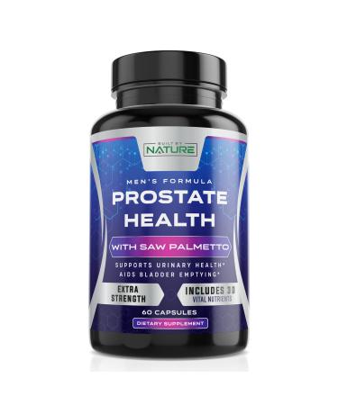 Built by Nature Saw Palmetto Prostate Supplements for Men - DHT Blocker for Hair Loss - Volume Increaser & Bladder Flow Support   Extra Strength Prostate Health Complex   60 Capsules - Buy Online on GoSupps.com