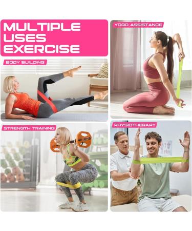 Resistance Bands for Exercise Exercise Bands with 5 Different Resistance Levels Elastic Exercise Bands for Training Resistance Workout Bands for Gym Fitness Yoga Mini Loop Tension Bands Black Red Yellow Blue Green Natural Rubber - Buy Online on GoSupps.com