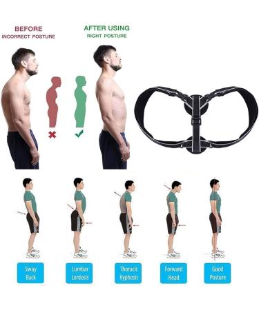 Premium Back Support Brace Posture Corrector Ultimate Solution for Kyphosis Shoulder Support High Back Neck Pain Relief (Size : Large) (Large) (X) - Buy Online on GoSupps.com