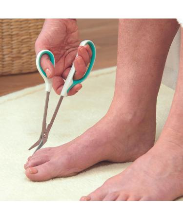 PETA Easi-Grip Long Reach Toe Nail Cutter - Ergonomic Soft-Feel Handle, Extended Length for Weak Hands, Elderly, Tremors - Buy Online on GoSupps.com