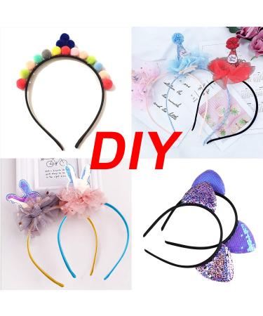 Duufin 50 Pack Colorful Satin Headbands for Girls & Women - DIY 1cm & 25 Colors - Buy Online on GoSupps.com