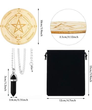 Stern Pendel Brett DuShelrute - Fortune Telling Metaphysical Message Board with Crystal Dining Rod & Pendant Necklace | Witchcraft Wicca Altar Supply Kit - Shop Internationally - Buy Online on GoSupps.com