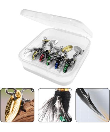 Realistic Flies for Fly Fishing 5-Piece Artificial Bait Set with Hooks | Dry Fly Fishing Accessories Kit for Perch Salmon & Trout - Includes Suitcase Box - Buy Online on GoSupps.com