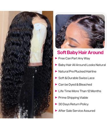 TOPREM 20 inch Deep Wave Lace Front Wig - 150% Density Human Hair, Pre Plucked with Baby Hair - for Black Women - Buy Online on GoSupps.com