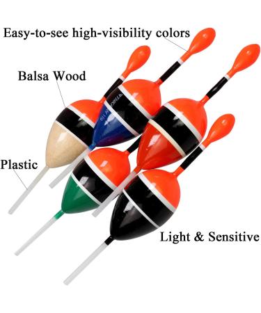 THKFISH Balsa Fishing Floats Bobbers 5Pcs - Sliding Slip Bobbers for Crappie Panfish Trout Bass - 12oz (2x5.28) & 16oz (1.6x4.8) - Buy Online on GoSupps.com