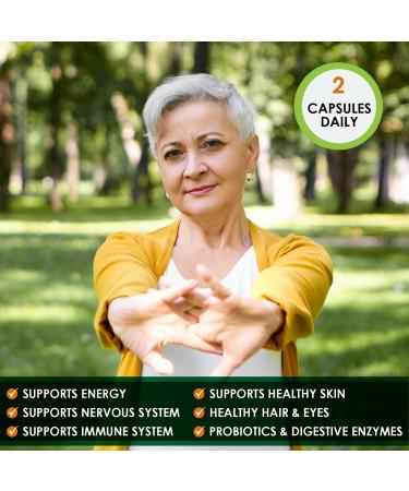 Vitamin B Complex Whole Food Supplement - Vegan 120 Capsules for Stress, Energy, and Immune Support - Buy Online on GoSupps.com